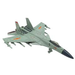 Çek Bırak Metal Uçak Sesli Işıklı - Gri