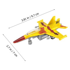 Çek Bırak Mini Metal Uçak - Sarı