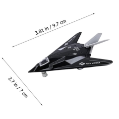 Çek Bırak Mini Metal Uçak - Siyah