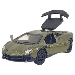 Çek Bırak Metal Küçük Arabalar 8 cm - 6411A - Haki