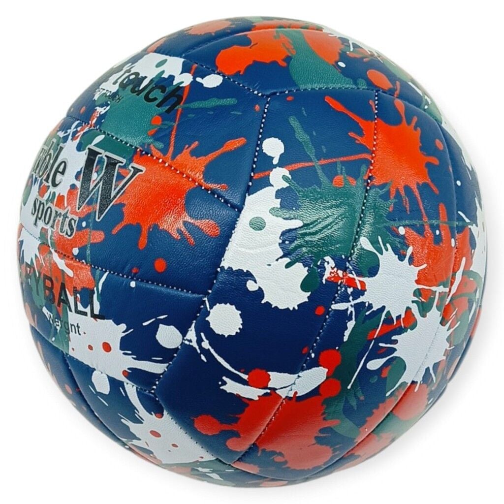 Voleybol Topu Splash Desenli Soft Touch Dikişli 280 gr - Lacivert