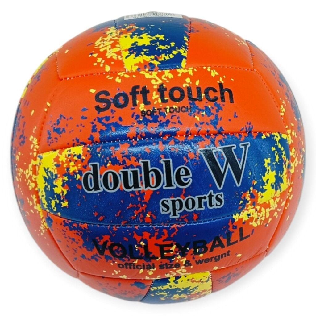 Voleybol Topu Sprey Desenli Soft Touch Dikişli 280 gr - Kırmızı