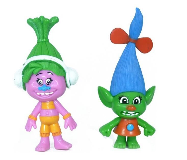 Trolls Yağmur Ormanı Şans Bebekleri 2 li Figür - TBG256562/YEŞİL-PEMBE