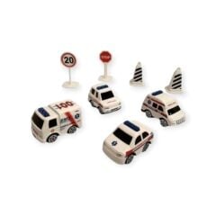 İş Makinaları 8 Parça Araç Seti - Ambulans Seti