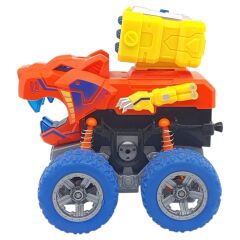 Sürtmeli Dinazor Araçlar - Sesli ve Işıklı - D500-19 - Turuncu