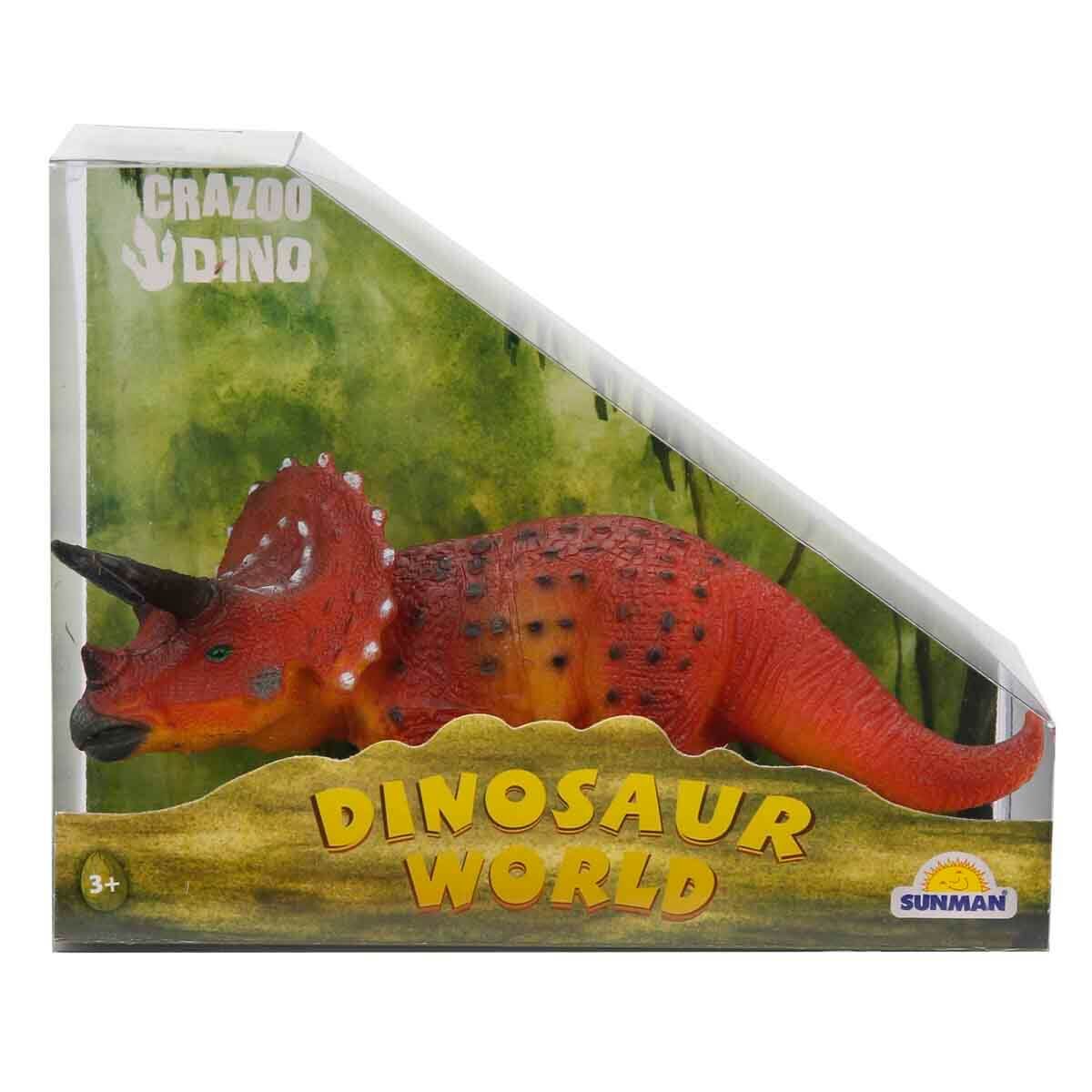 Dinozor Figür - Triceratops-Turuncu Noktalı