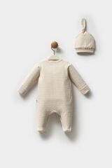 Moi Noi Şapkalı Tulum MNB1249 Bej