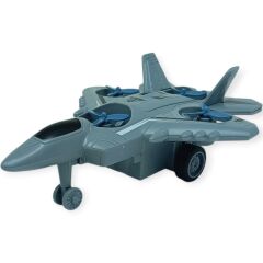 Sürtmeli Döner 4 Pervaneli Uçak - Gri