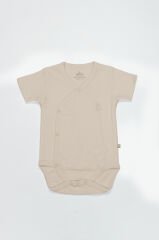 Bistyle Organik Natural Basic Style Kruvaze Yarım Kol Body BS17101 Bej