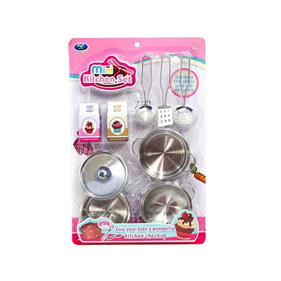Mini Metal Mutfak Seti 9 Parça