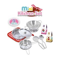 Mini Metal Mutfak Seti 9 Parça