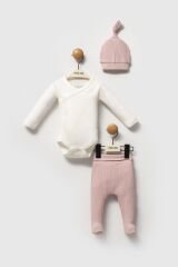 Moi Noi Şapkalı Badi Pantolon Takım MNB5345 Mürdüm