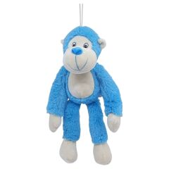 Peluş Maymun 40 cm - Yumuşak Peluş - G5501 - Mavi
