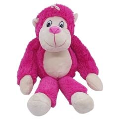 Peluş Maymun 40 cm - Yumuşak Peluş - G5501 - Pembe