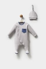 Moi Noi Şapkalı Tulum MNB1250 Gri