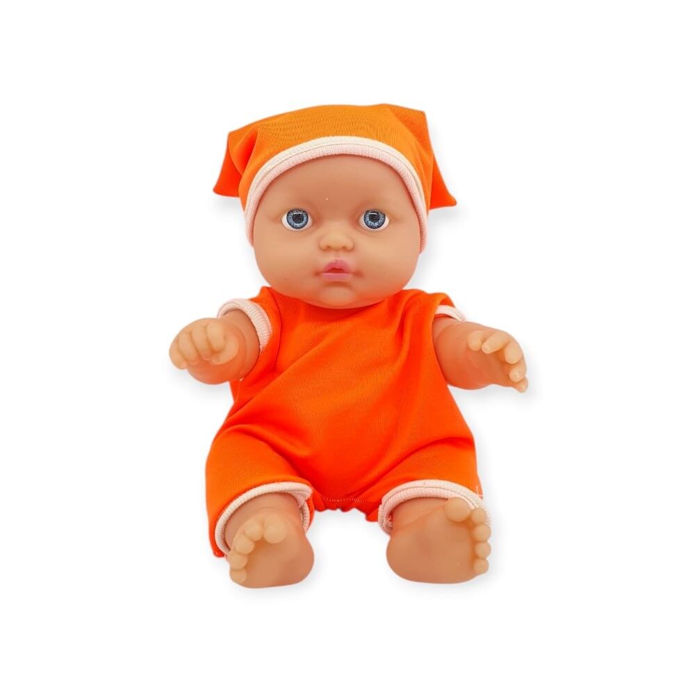 Kıyafetli Et Bebek 35 cm - LMN208 - Turuncu
