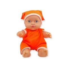 Kıyafetli Et Bebek 35 cm - LMN208 - Turuncu