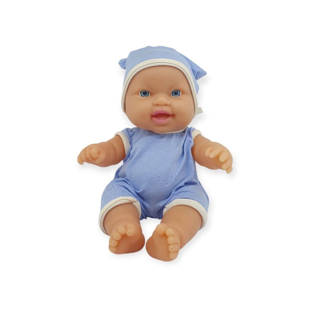Kıyafetli Et Bebek 35 cm - LMN208 - Mavi