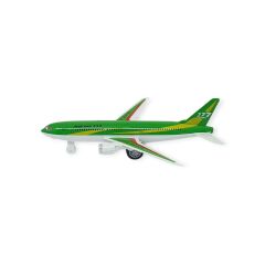 Çek Bırak Sesli Işıklı Metal Uçak - 180 - Yeşil