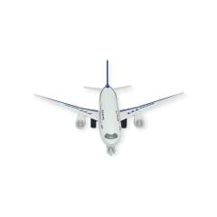 Çek Bırak Sesli Işıklı Metal Uçak - 180 - Mavi