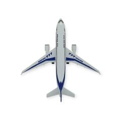 Çek Bırak Sesli Işıklı Metal Uçak - 180 - Mavi