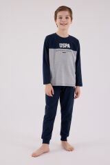 U.S. Polo Assn Uzun Kol Pijama Takım US2220-4 Lacivert
