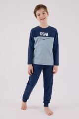 U.S. Polo Assn Uzun Kol Pijama Takım US2220-4 Koyu İndigo