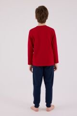 U.S. Polo Assn Uzun Kol Pijama Takım US2233-4 Kırmızı