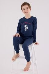 U.S. Polo Assn Uzun Kol Pijama Takım US2233-4 Koyu İndigo