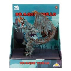 Standlı Ejderha Figürü  13 cm - Mavi