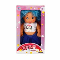 Afro Et Bebek Kıvırcık Saçlı - Mavi