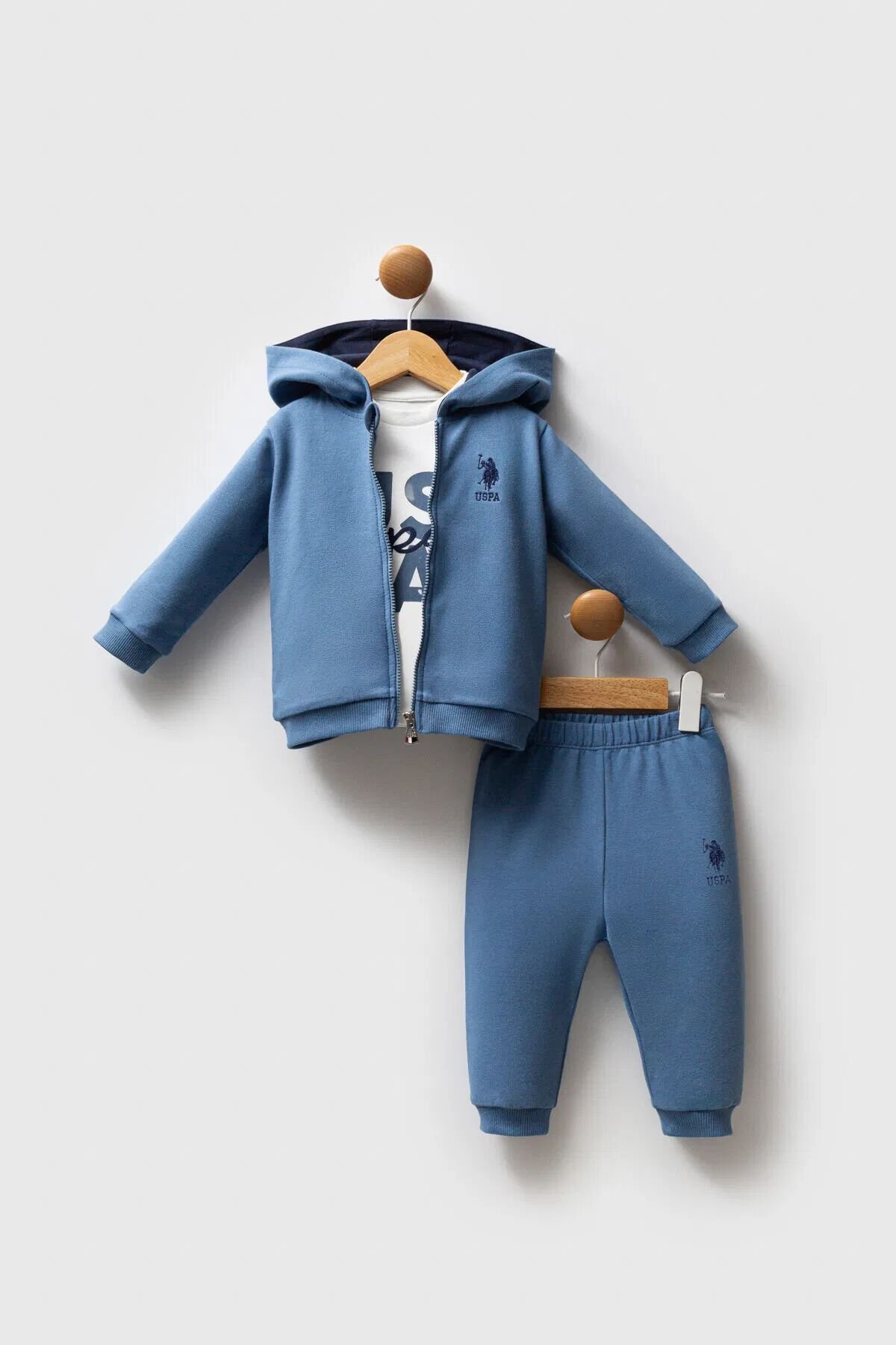 U.S. Polo Assn 3'lü Takım USB2558 Mavi