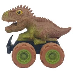 Sürtmeli Dinazor Arabalar 12 cm - H-20 - Stegosaurus -Kahverengi