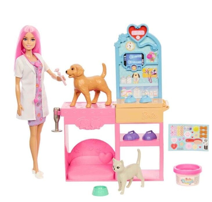 Barbie Veteriner Kliniği Bebek Aksesuarları JFX93