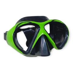 Star Diving Temper Camlı Dalış Maskesi Yetişkin - 51706-YEŞİL
