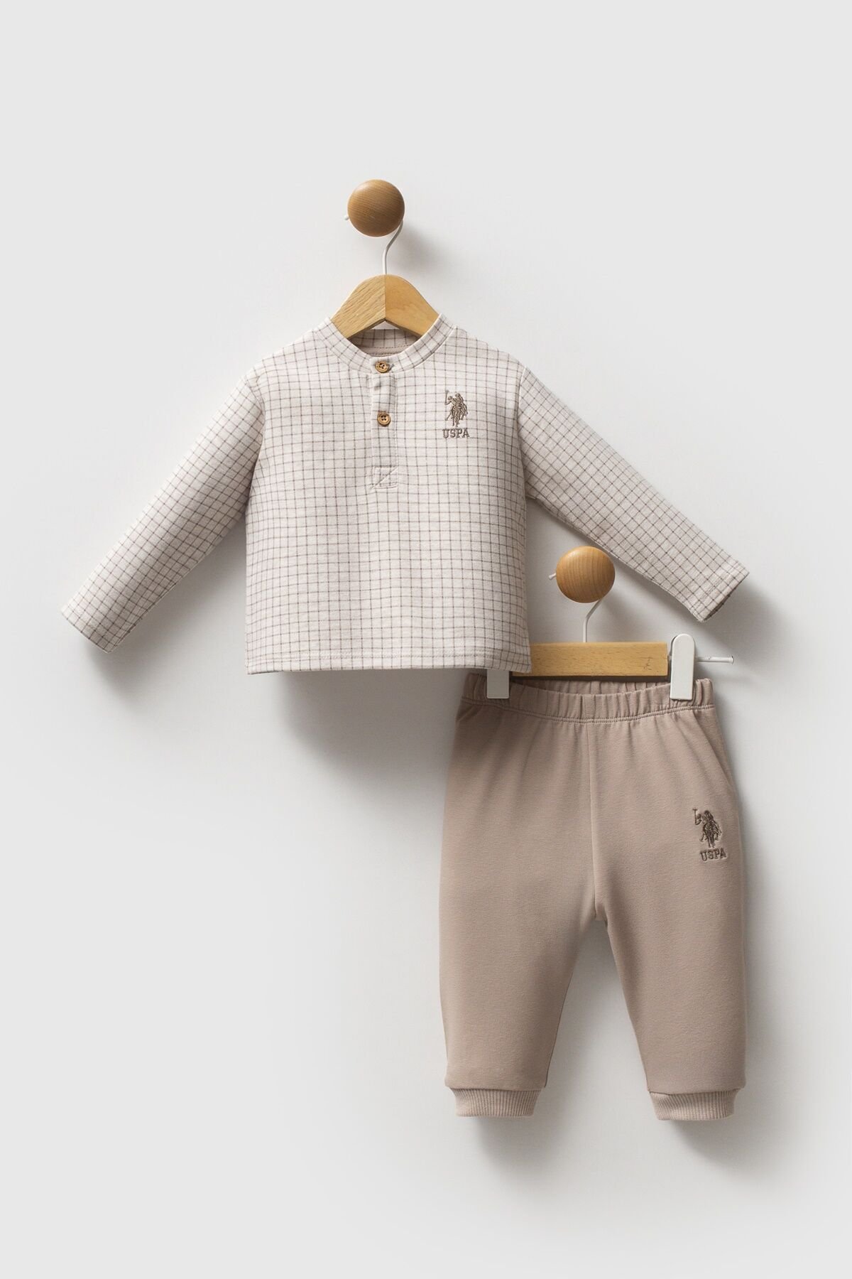 U.S. Polo Assn 2 li Takım USB2576 Bej Melanj