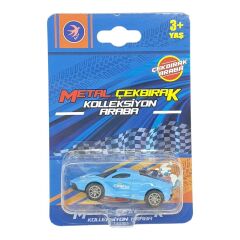 Çek Bırak Metal Küçük Arabalar 8 cm - SH40031 - Mavi