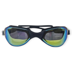 Aynalı Yüzücü Gözlüğü Silikon Kulaklık Hediyeli  SİYAH - 9009-M