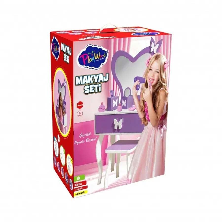 Playwood Kutuda Ahşap Makyaj Seti