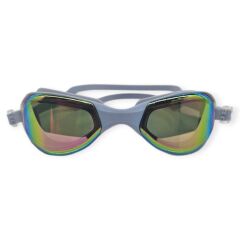 Aynalı Yüzücü Gözlüğü Silikon Kulaklık Hediyeli  GRİ - 9009-M
