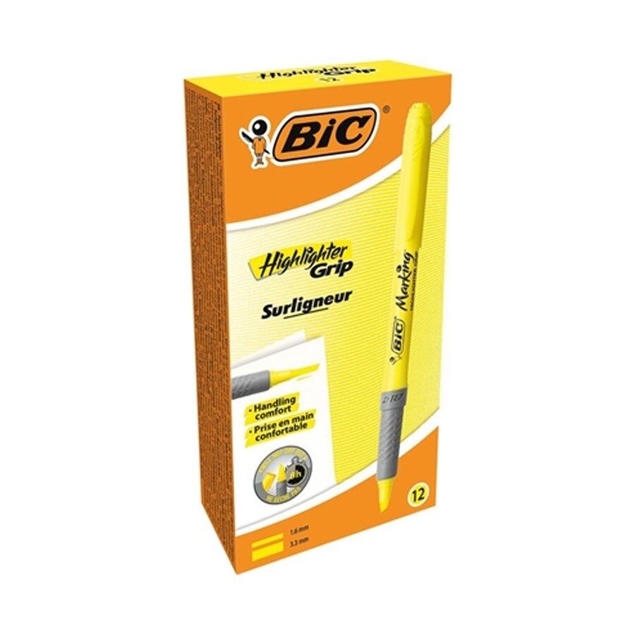 Bic Brite Liner Grip Fosforlu Kalem Sarı