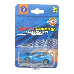 Çek Bırak Metal Küçük Arabalar 8 cm - SH40031 - Mavi Racing