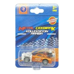 Çek Bırak Metal Küçük Arabalar 8 cm - SH40031 - Turuncu
