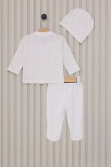 U.S Polo Bebek 3'Lü Takım USB2023 Krem