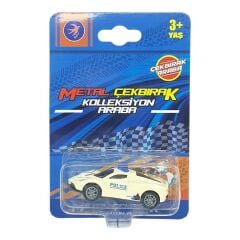Çek Bırak Metal Küçük Arabalar 8 cm - SH40031 - Spor Polis Arabası