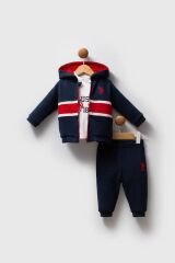 U.S. Polo Assn 3'lü Takım USB2553 Lacivert-Kırmızı