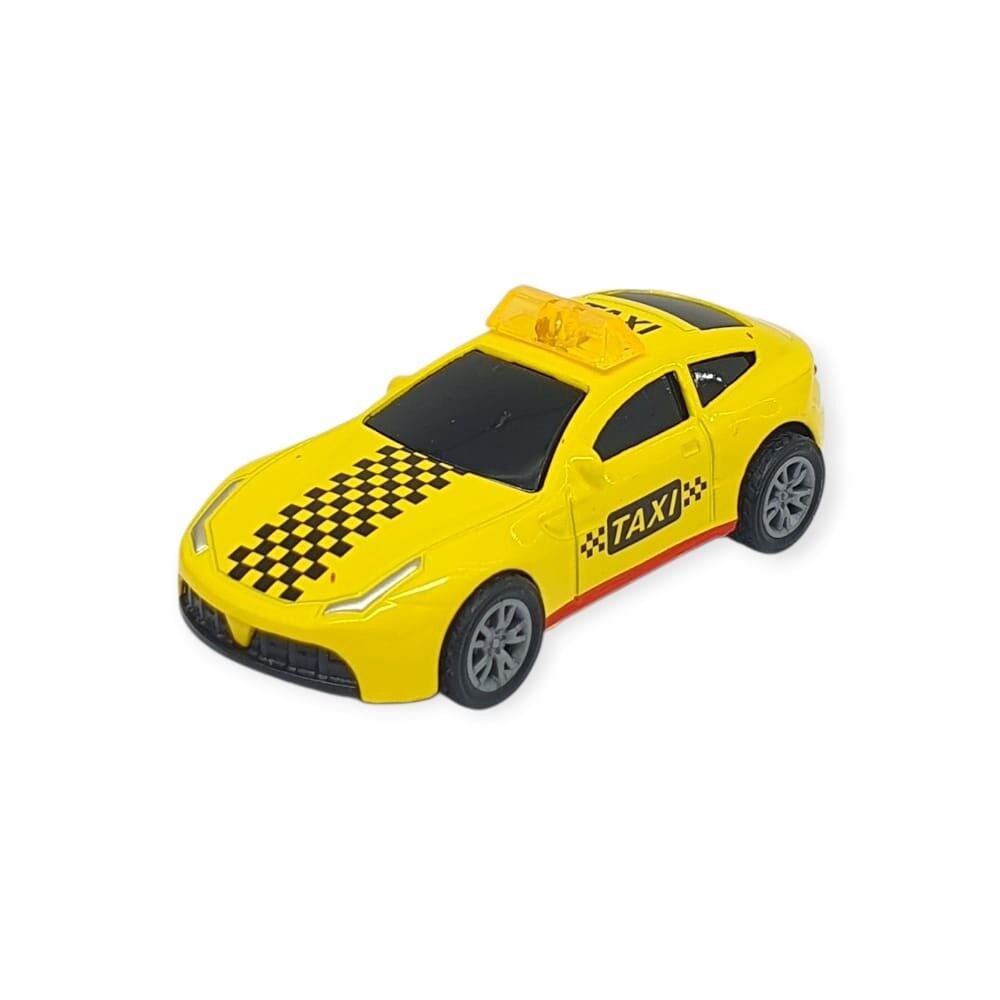 Çek Bırak Metal Küçük Arabalar 8 cm - SH40031 - Sarı Taxi