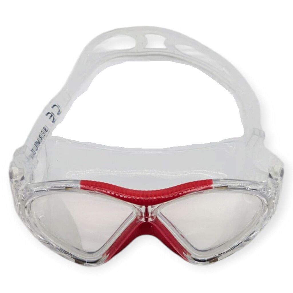 Yüzücü Sörf Gözlüğü Kulaklık Hediyeli BEYAZ/KIRMIZI - 8170