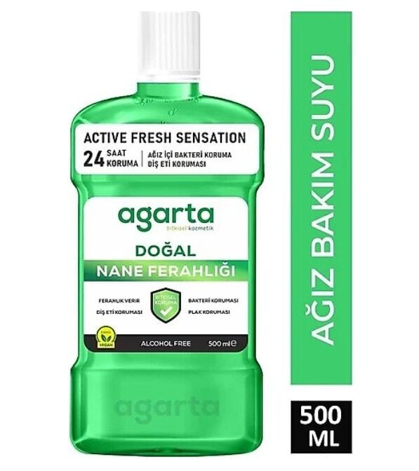 Agarta Doğal Ağız Bakım Suyu 500 ml Nane Özlü