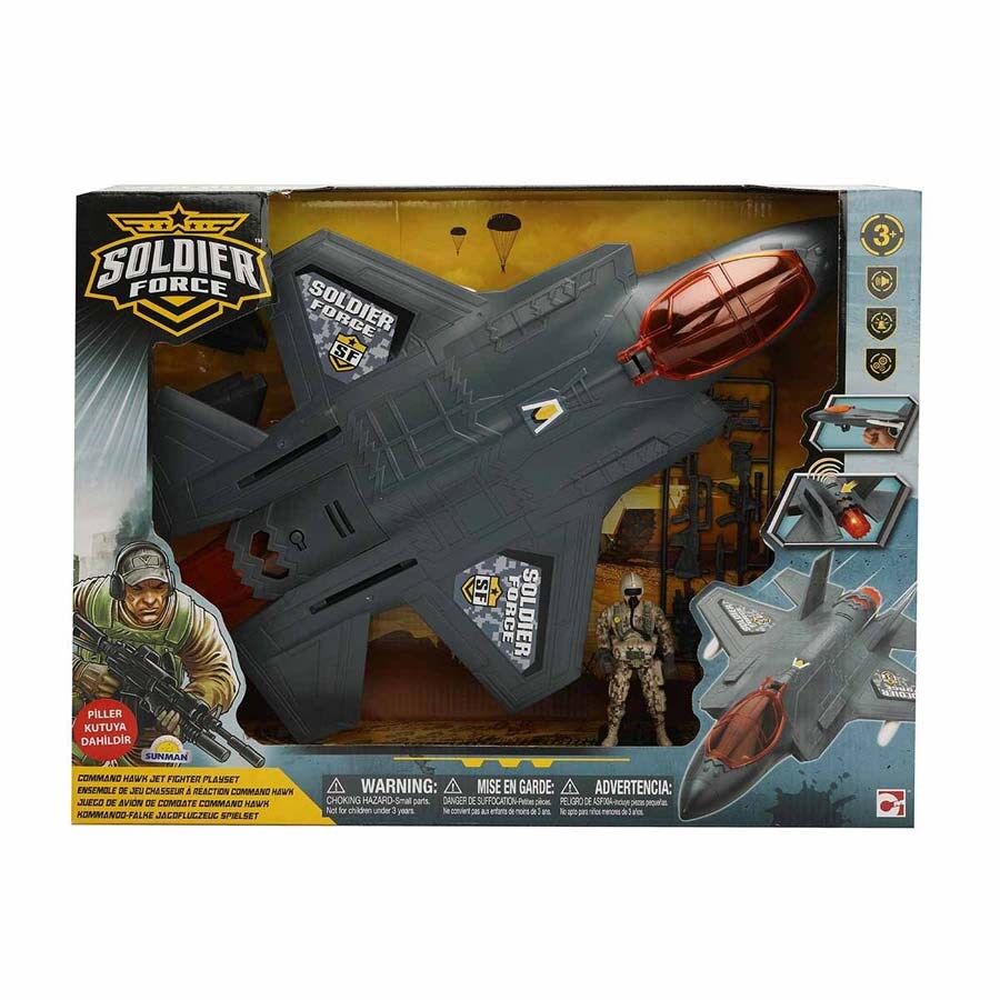 Sesli-Işıklı Soldier Air Hawk Attack Oyun Seti